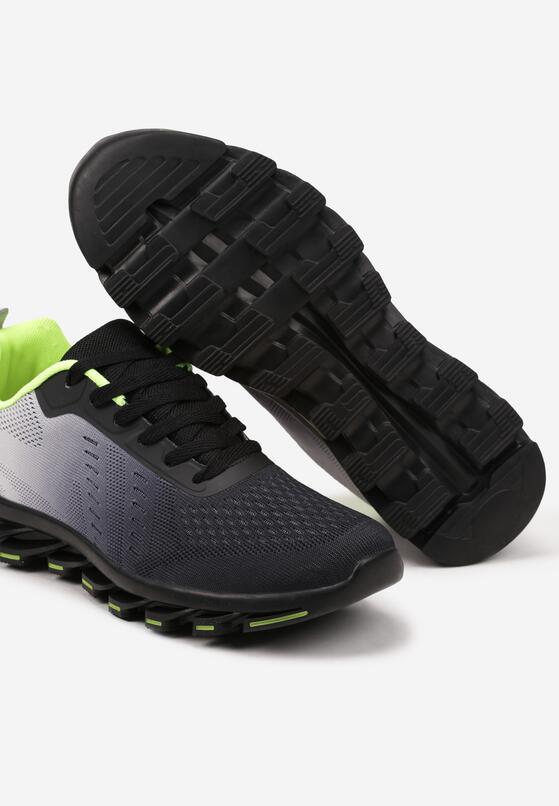 Szaro-Zielone Buty Sportowe Sneakersy z Motywem Ombre Lorami 3