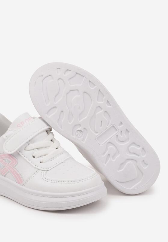 Pantofi sport Alb cu roz 3