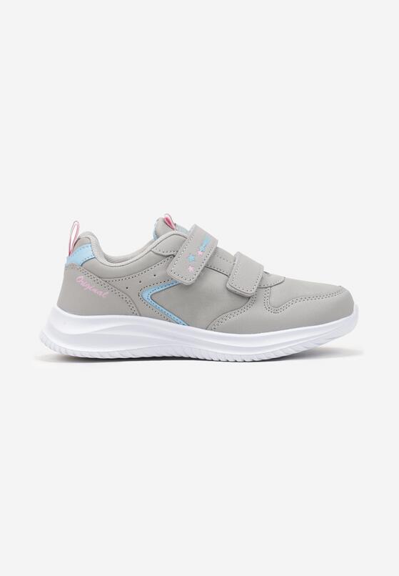 Jasnoszare Buty Sportowe Sneakersy z Motywem Gwiazdek Ilanier 1