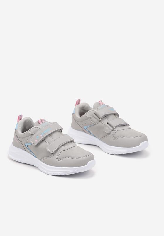Jasnoszare Buty Sportowe Sneakersy z Motywem Gwiazdek Ilanier 2