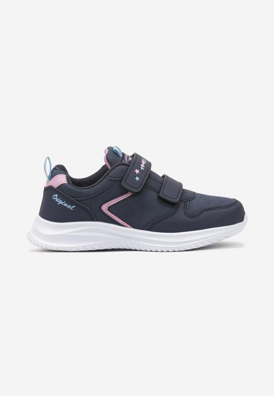 Granatowe Buty Sportowe Sneakersy z Motywem Gwiazdek Ilanier 1