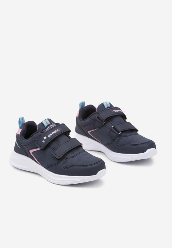 Granatowe Buty Sportowe Sneakersy z Motywem Gwiazdek Ilanier 2