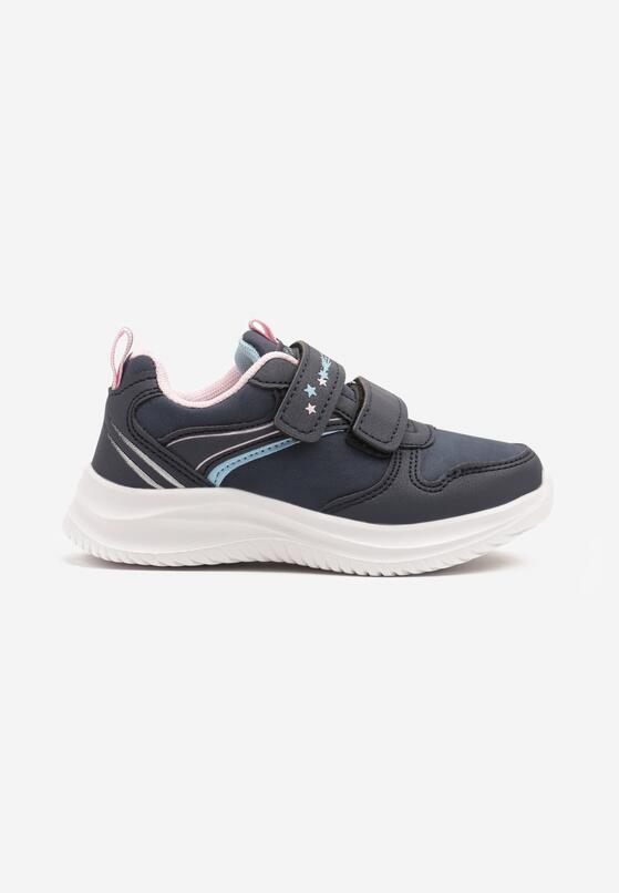 Granatowe Buty Sportowe Sneakersy z Paskami i Gwiazdkami Aralena 1