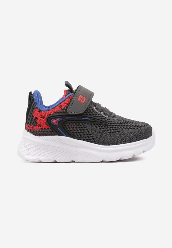 Szaro-Czerwone Buty Sportowe Sneakersy Ozdobione Gwiazdką Aramora 1