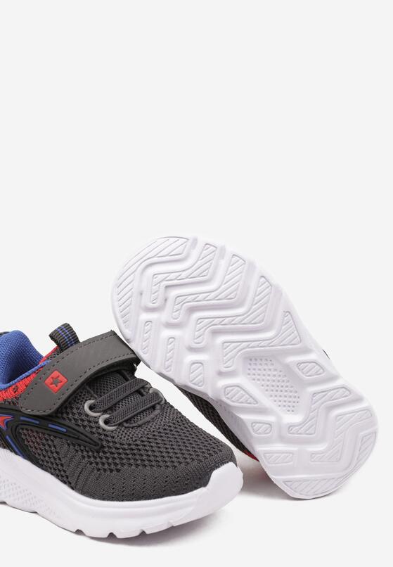 Szaro-Czerwone Buty Sportowe Sneakersy Ozdobione Gwiazdką Aramora 3