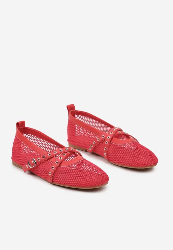 Piros Balerina lapossarkú cipő 5