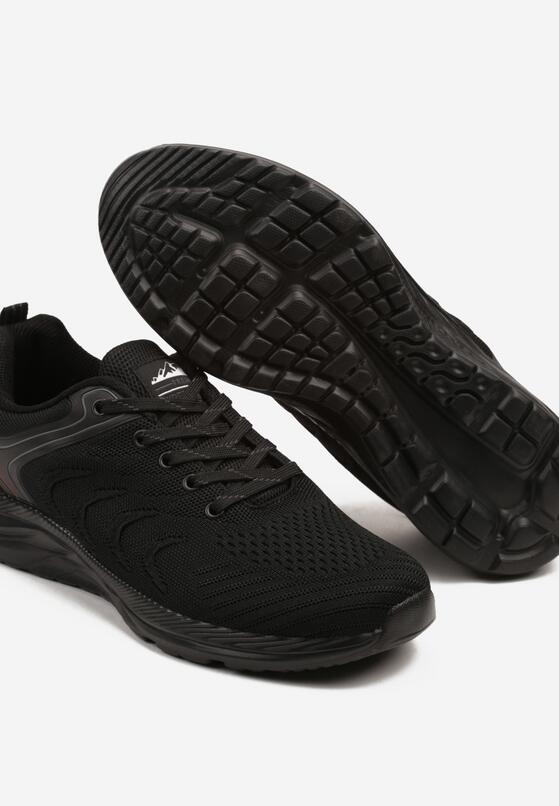 Czarne Buty Sportowe Sneakersy z Geometrycznym Wzorem Aranelora 3