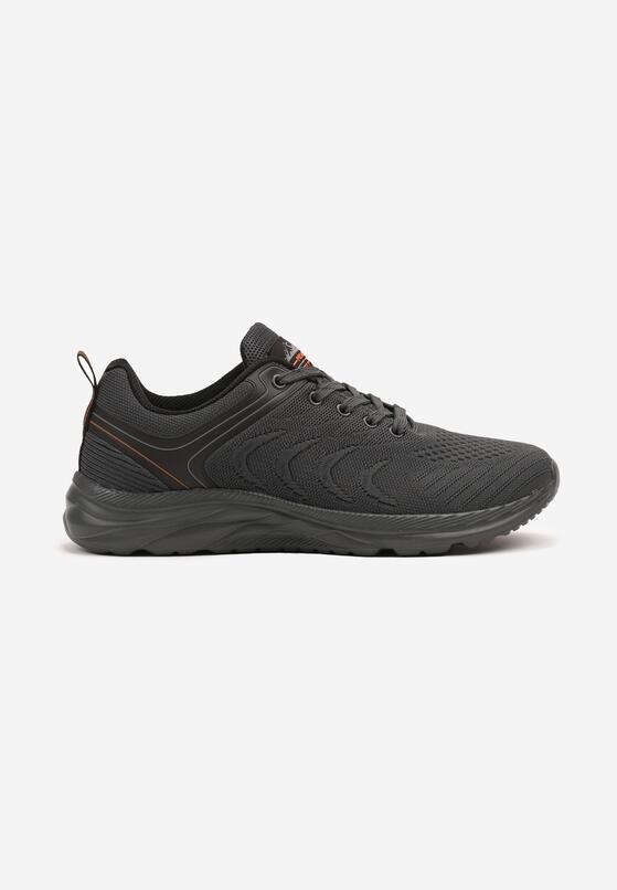 Ciemnoszare Buty Sportowe Sneakersy z Geometrycznym Wzorem Aranelora 1