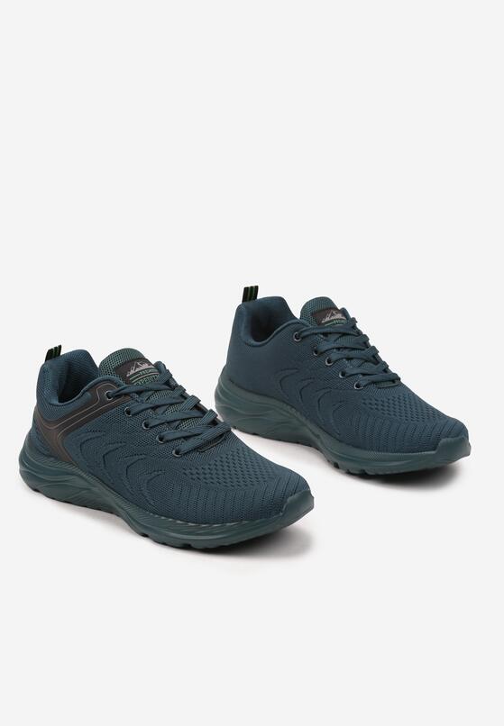 Niebieskie Buty Sportowe Sneakersy z Geometrycznym Wzorem Aranelora 2