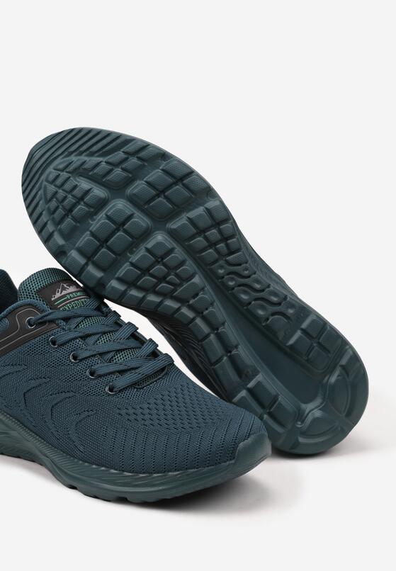 Niebieskie Buty Sportowe Sneakersy z Geometrycznym Wzorem Aranelora 3