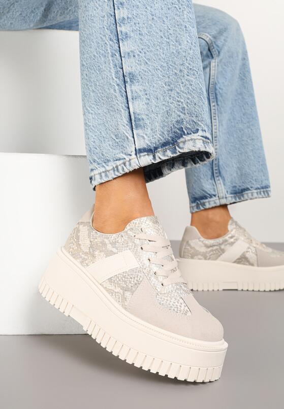 Sneakers Print piele de șarpe 2