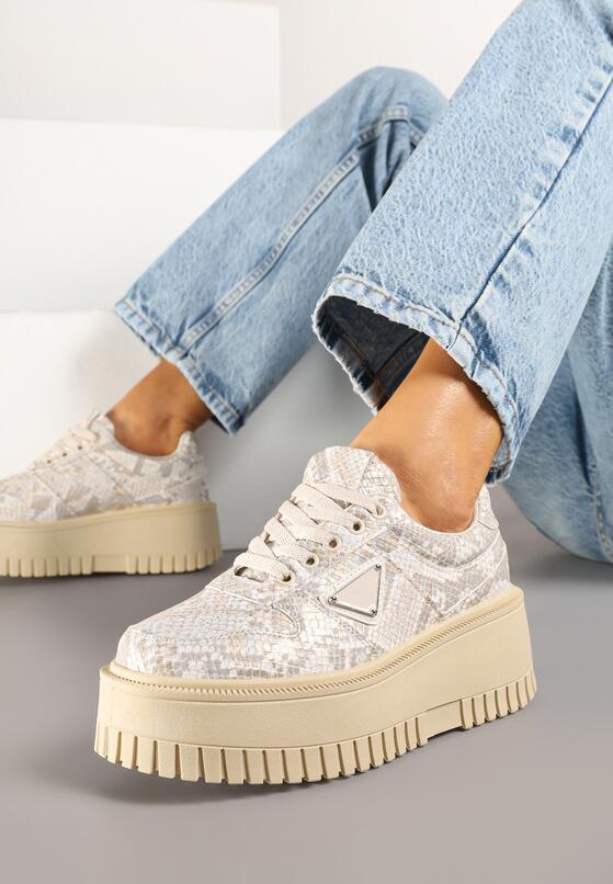 Sneakers Print piele de șarpe 2