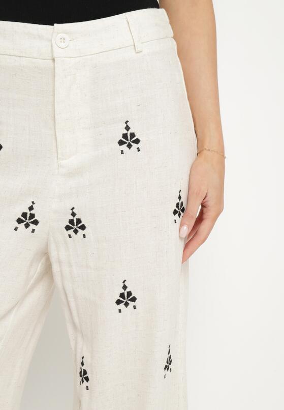Pantaloni Alb cu negru 5