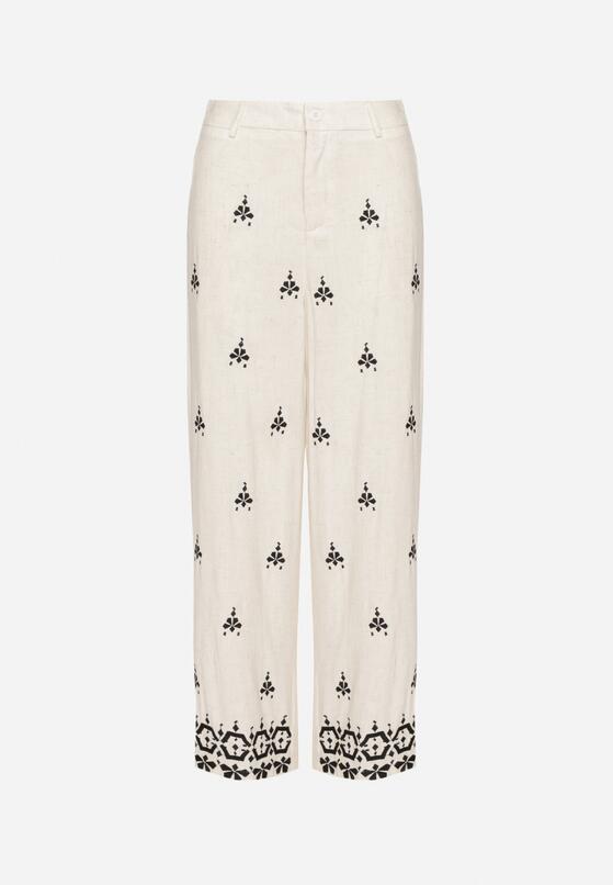 Pantaloni Alb cu negru 6