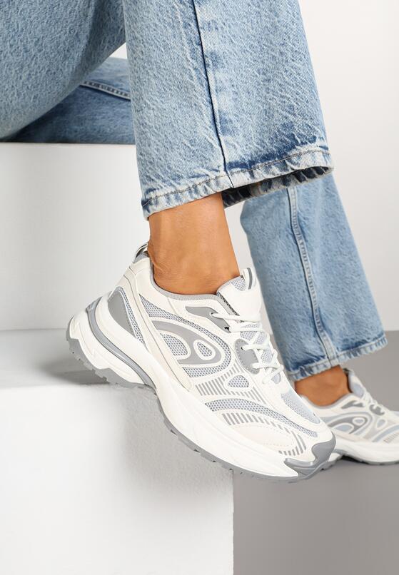 Szare Sneakersy na Piankowej Podeszwie w Streetwearowym Stylu Islivia 2