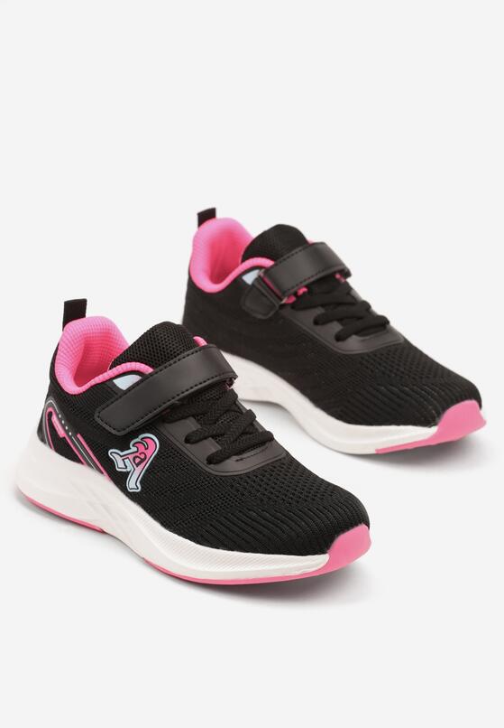 Pantofi sport Negru cu fucsia 2