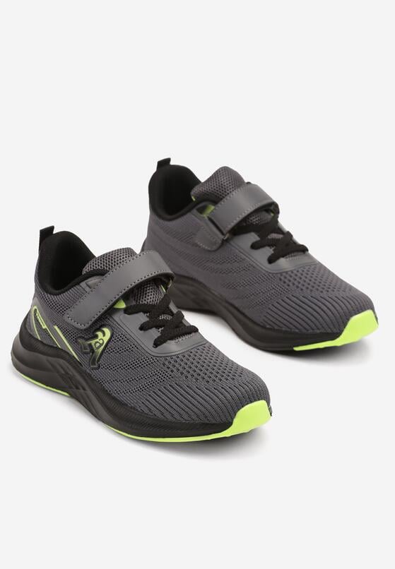 Pantofi sport Gri cu verde 2