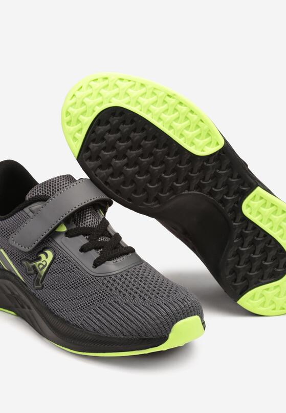 Pantofi sport Gri cu verde 3