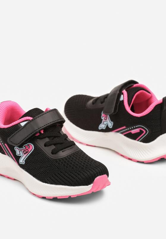 Pantofi sport Negru cu fucsia 3