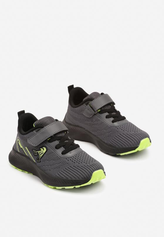 Pantofi sport Gri cu verde 2