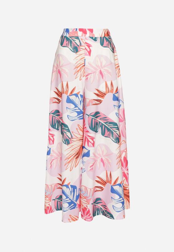 Pantaloni Alb cu roz 6