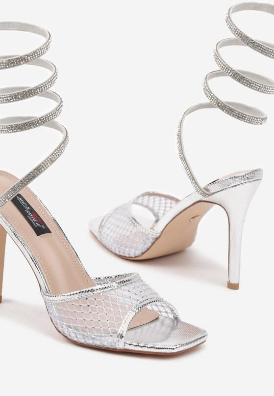 Pantofi stiletto Argintii 6
