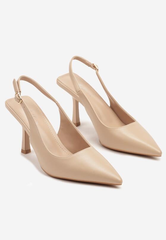 Pantofi stiletto Bej închis 5