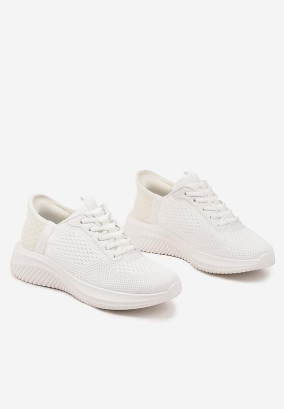 Białe Buty Sportowe Sneakersy Siateczkowe na Piankowej Podeszwie Liltebis 5