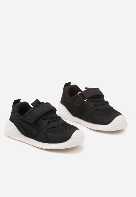 Czarne Buty Sportowe Sneakersy z Zapięciem na Rzep Elisona 2