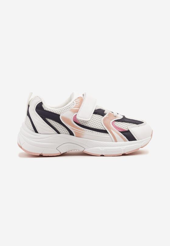 Różowe Buty Sportowe Sneakersy z Geometrycznym Motywem Olirenea 1
