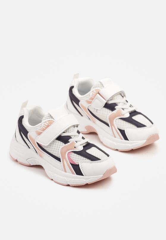 Różowe Buty Sportowe Sneakersy z Geometrycznym Motywem Olirenea 2