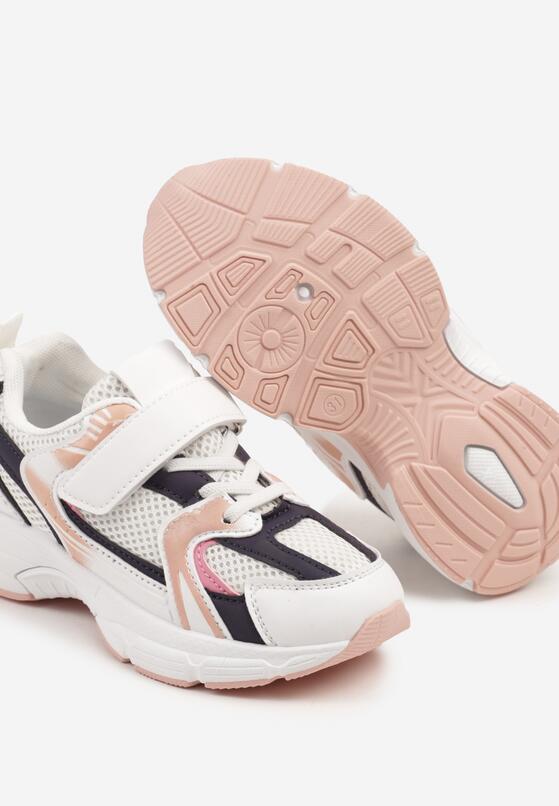 Różowe Buty Sportowe Sneakersy z Geometrycznym Motywem Olirenea 3