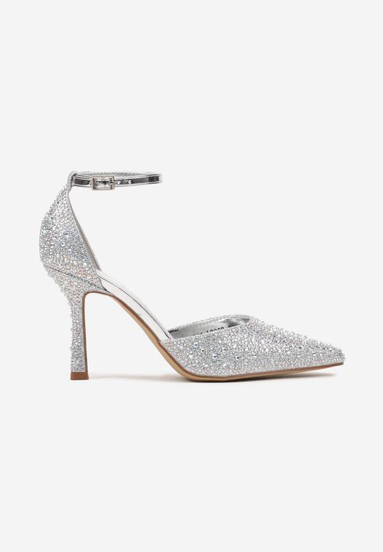 Pantofi stiletto Argintii 4