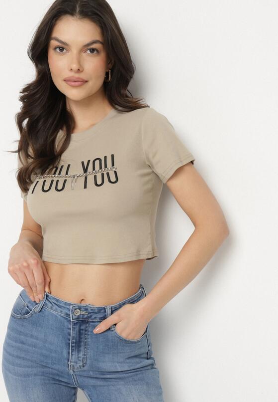 T-shirt Bej închis 2