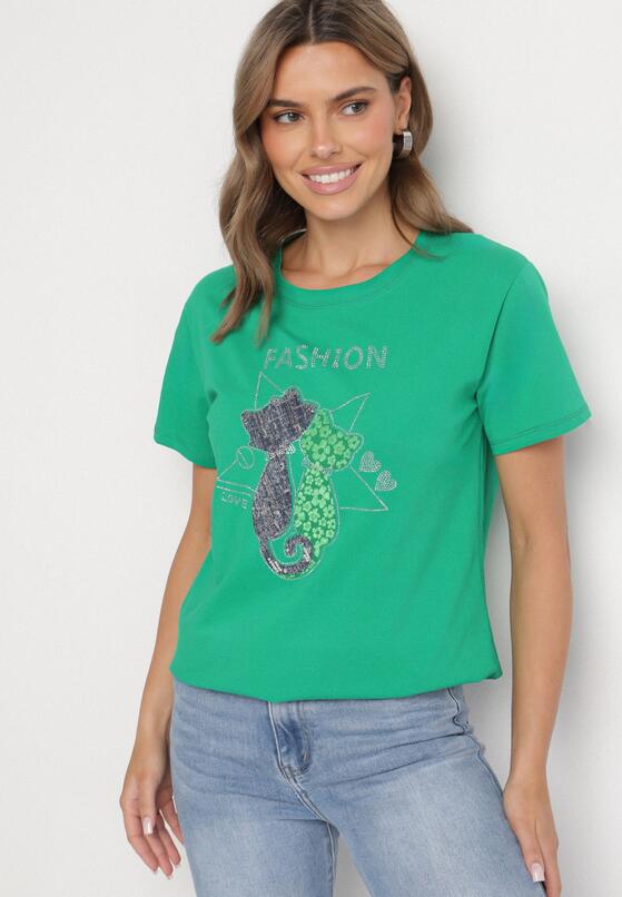 T-shirt Verde închis 4