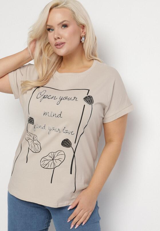 T-shirt Bej închis 1