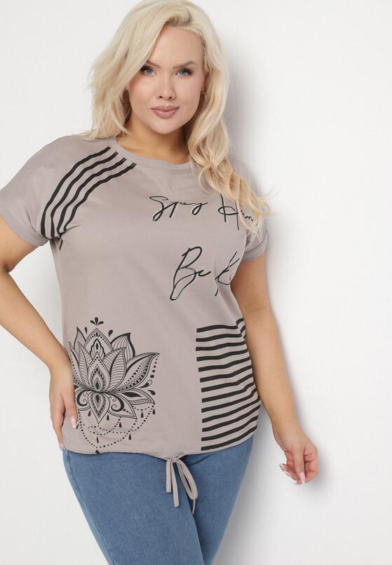 T-shirt Bej închis 1