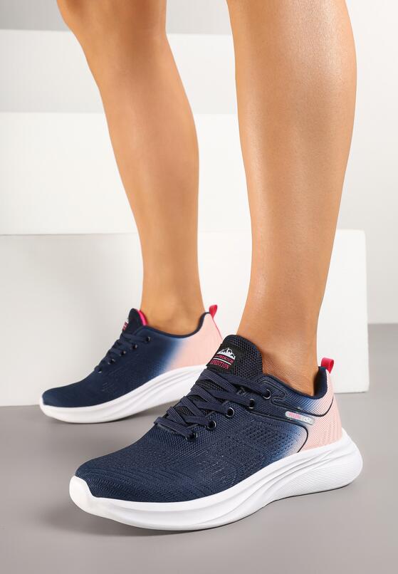 Pantofi sport Bleumarin cu roz 2