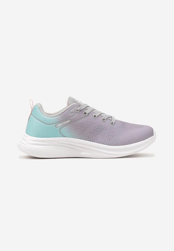 Pantofi sport Gri cu verde mentă 4