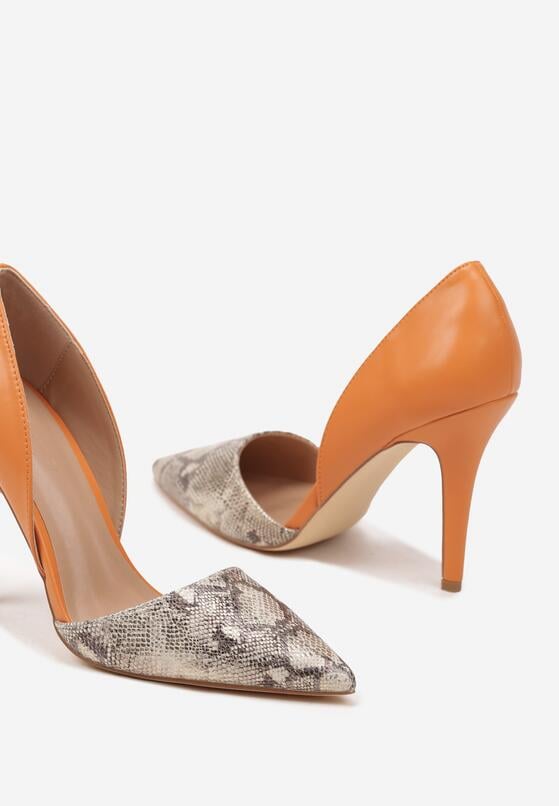 Pantofi stiletto Portocalii 6