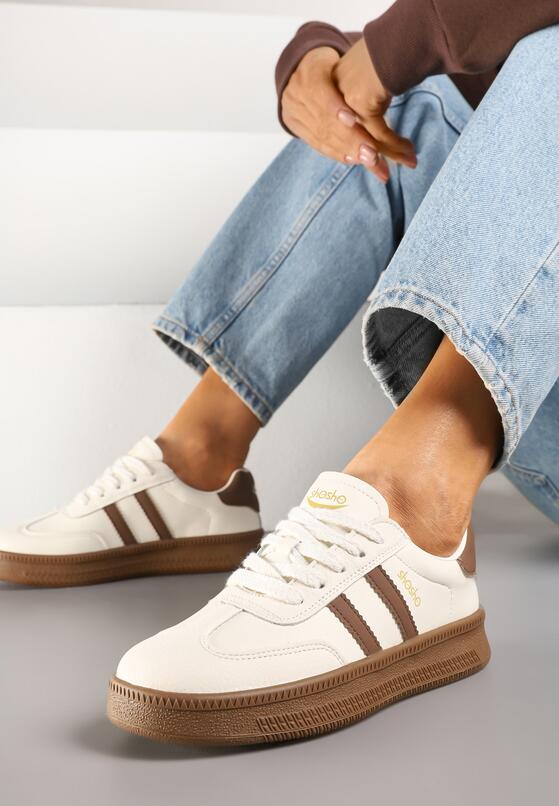 Sneakers Bej cu maro 2