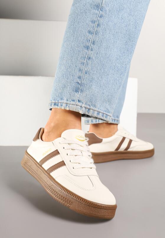 Sneakers Bej cu maro 1