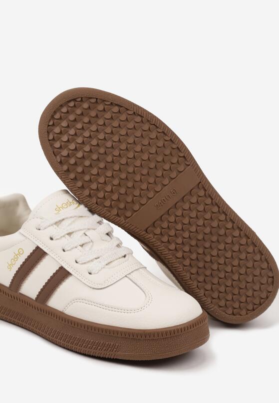 Sneakers Bej cu maro 6