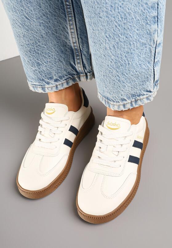 Sneakers Bej cu bleumarin 3