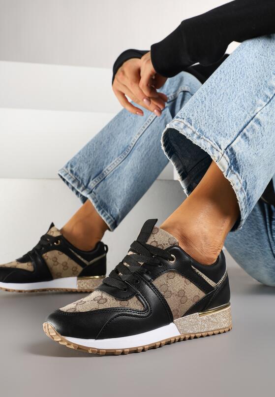 Sneakers Negru cu maro 2