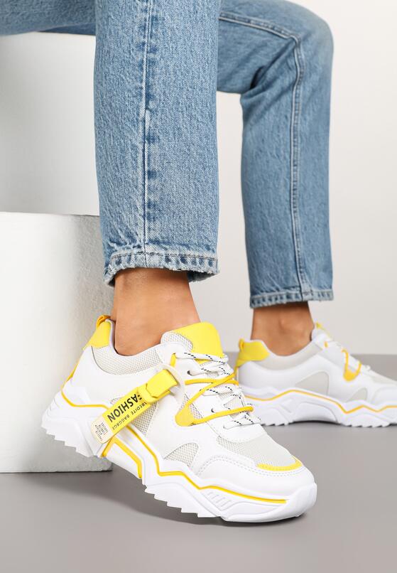 Sneakers Alb cu galben 2
