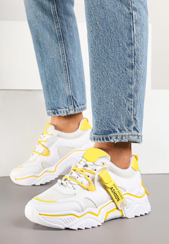 Sneakers Alb cu galben 1