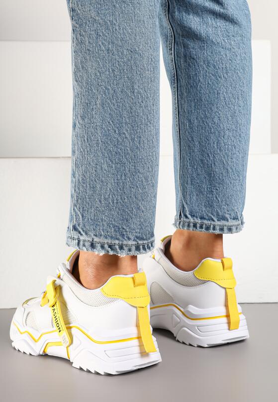 Sneakers Alb cu galben 3