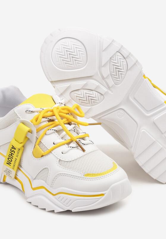 Sneakers Alb cu galben 6