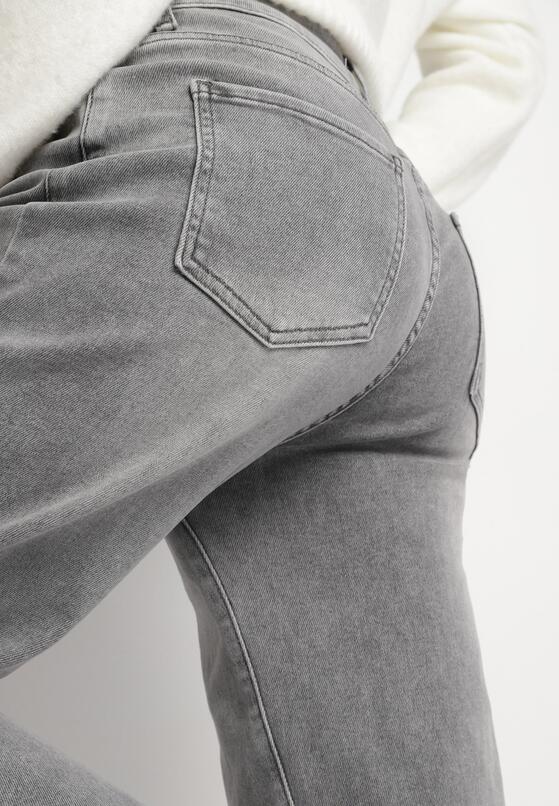 Szare Jeansy Mom Fit z Wysokim Stanem Milapia 5